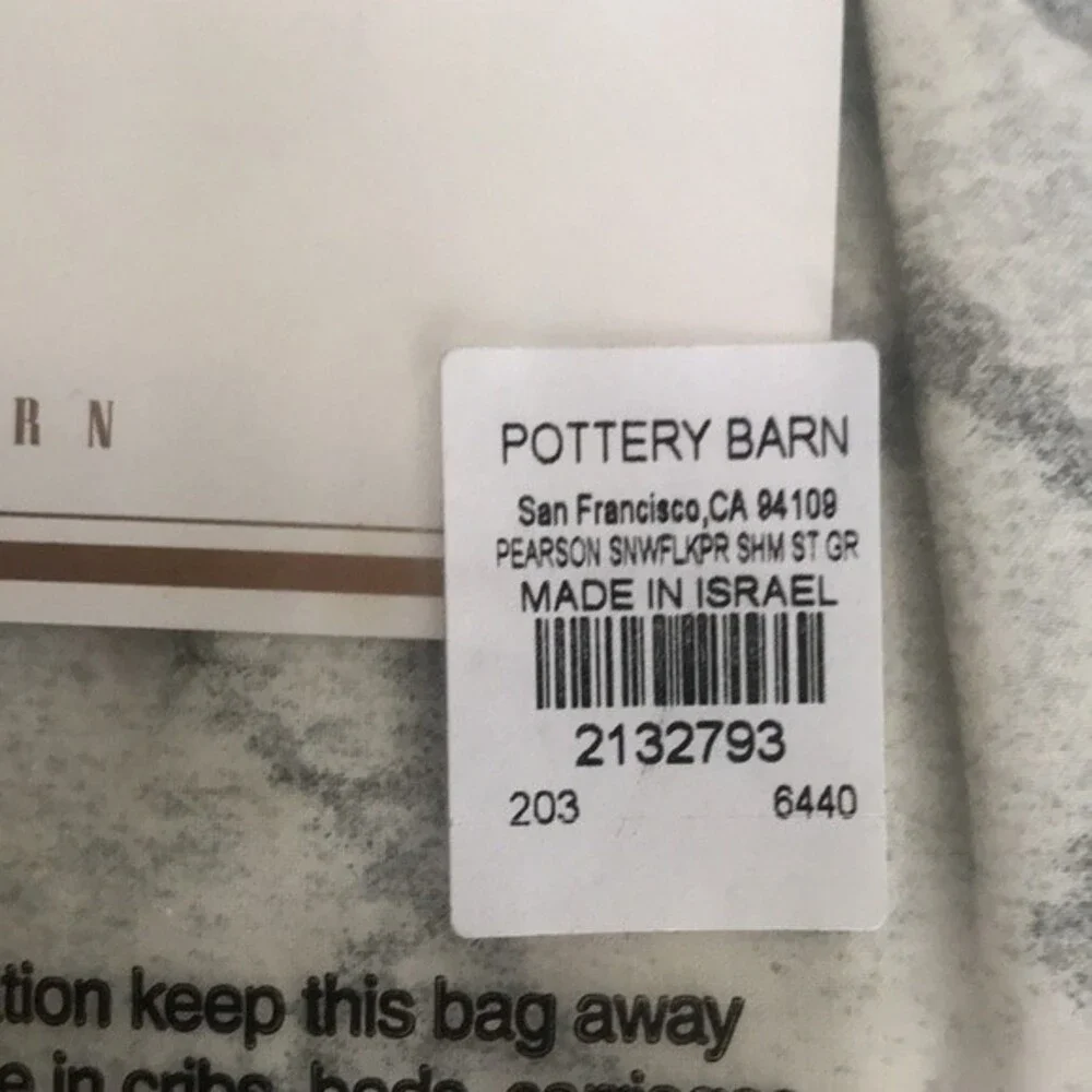 Pottery Barn Pearson Snowflake Standard Pillow Sham
